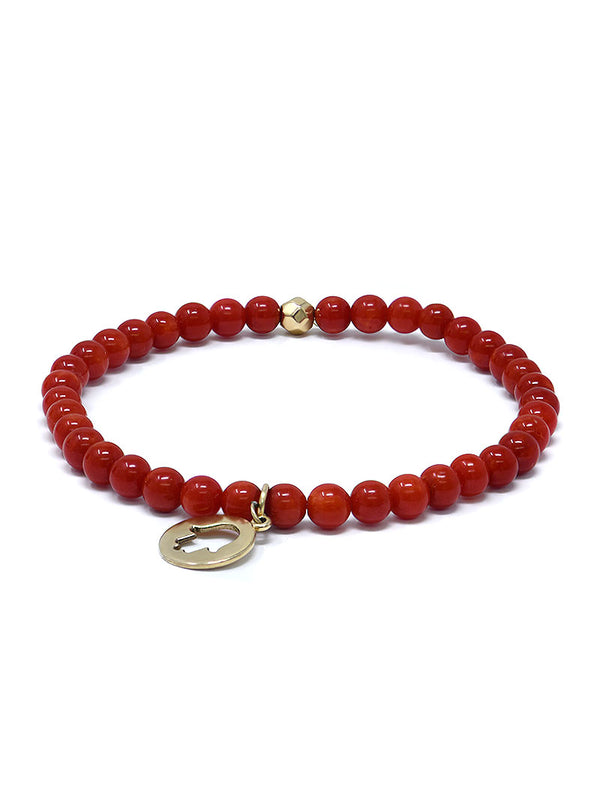 Bohème Red Cornelian Hamsa Charm Bracelet