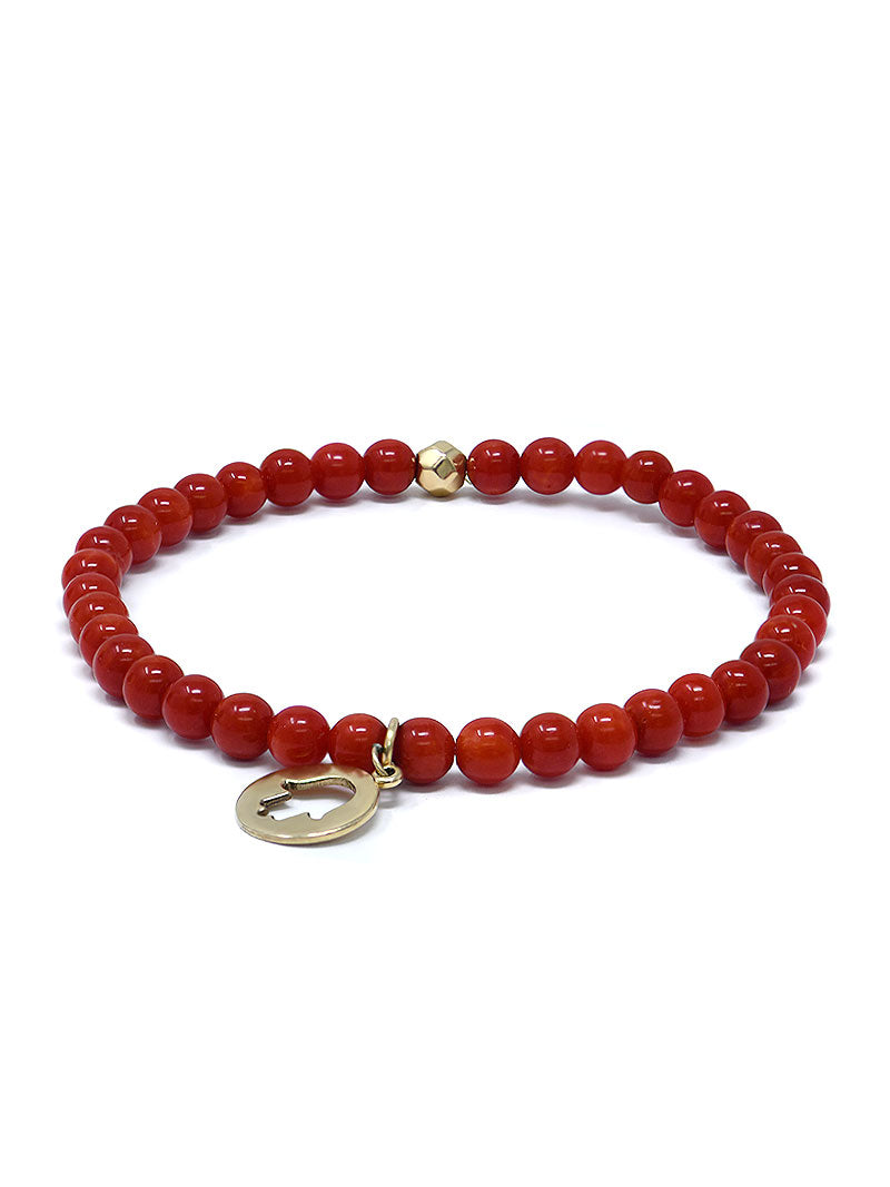 Bracelet Bohème Breloque Hamsa Cornaline Rouge