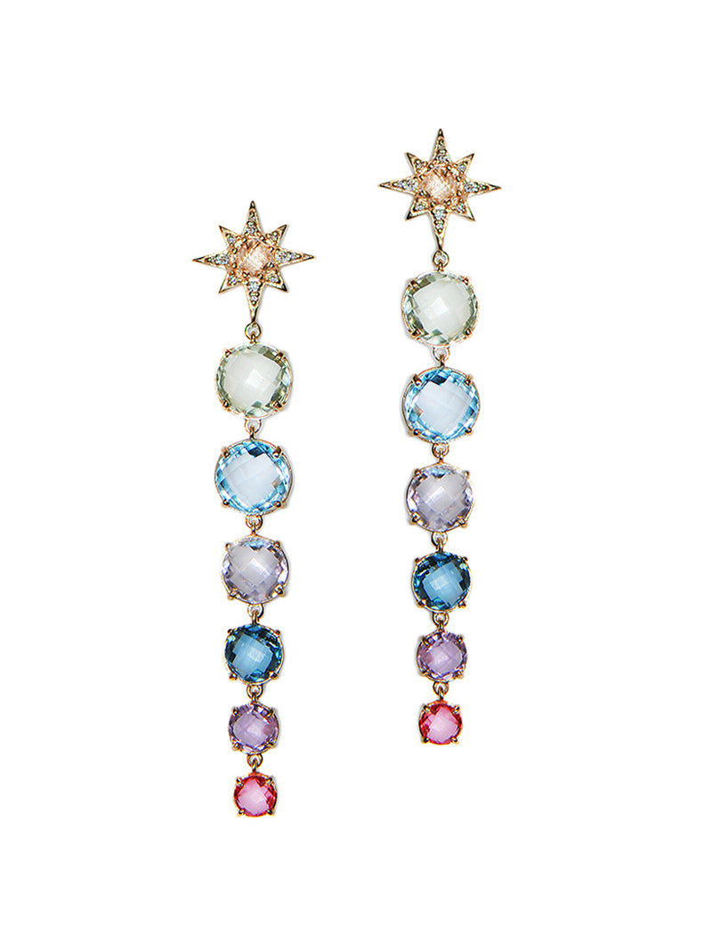 Boucles d'oreilles étoile dégradées Aztec