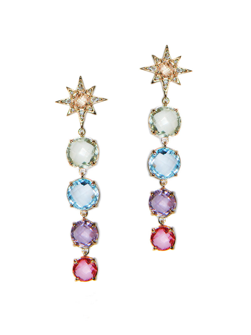 Boucles d'oreilles étoile dégradées Aztec