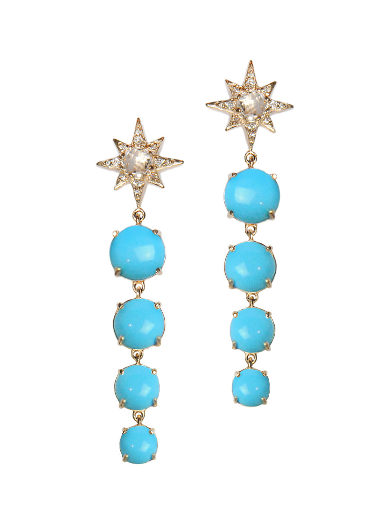 Boucles d'oreilles étoile dégradées Aztec