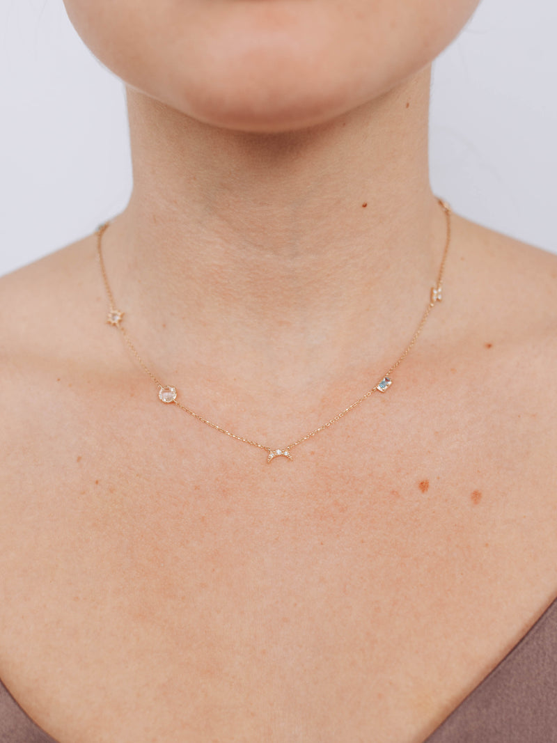 Aztec Luna Diamond Mélange Necklace