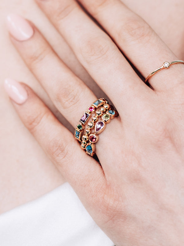 Bague Baguette Géométrique Cléo
