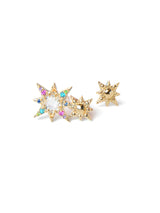 Puces d'oreilles double mini étoile Aztec