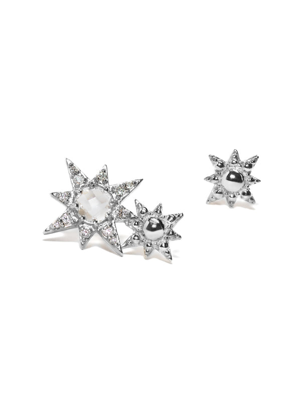 Puces d'oreilles double mini étoile Aztec
