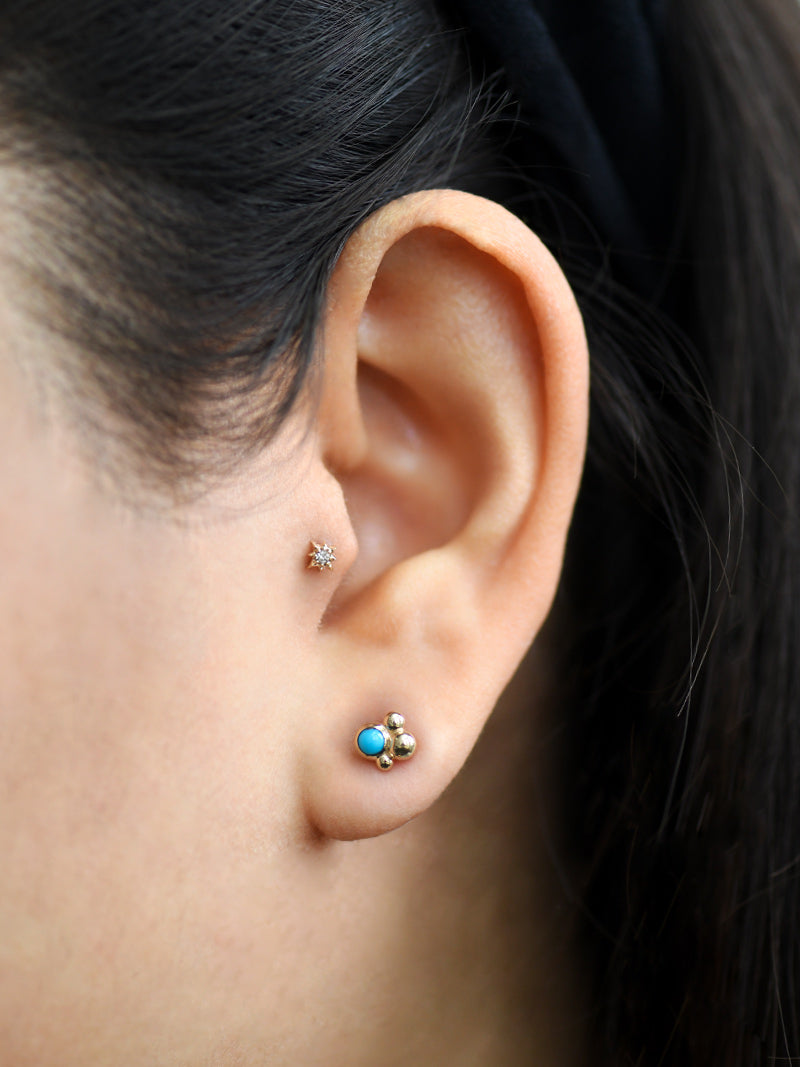 Micro Bubbling Brook Dew Drop Studs