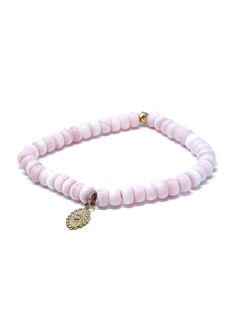 Bracelet Charm Bohème Opale Rose