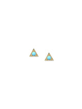 Cléo Triangle Gemstone Studs