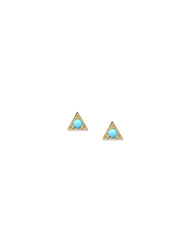 Cléo Triangle Gemstone Studs