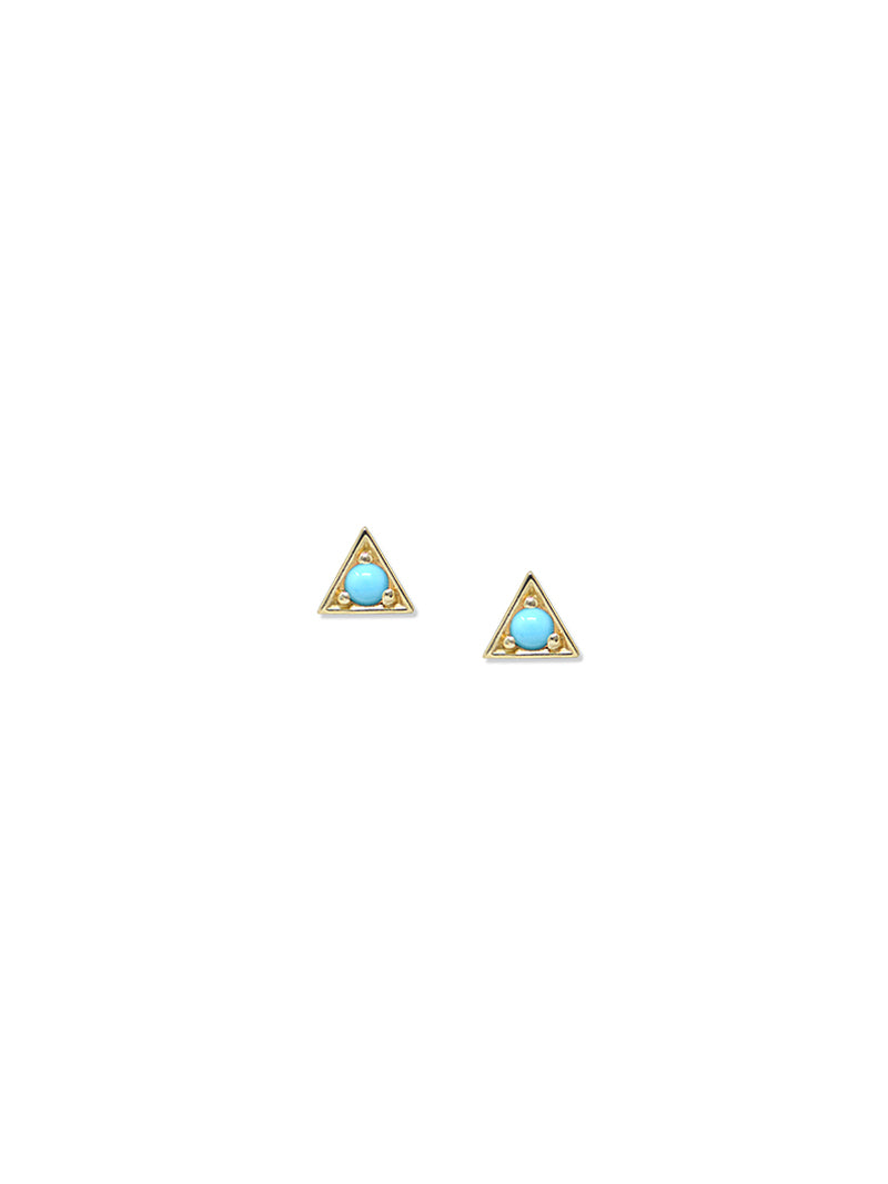 Cléo Triangle Gemstone Studs