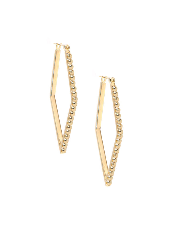 Cléo Geometric Dew Drop Hoops
