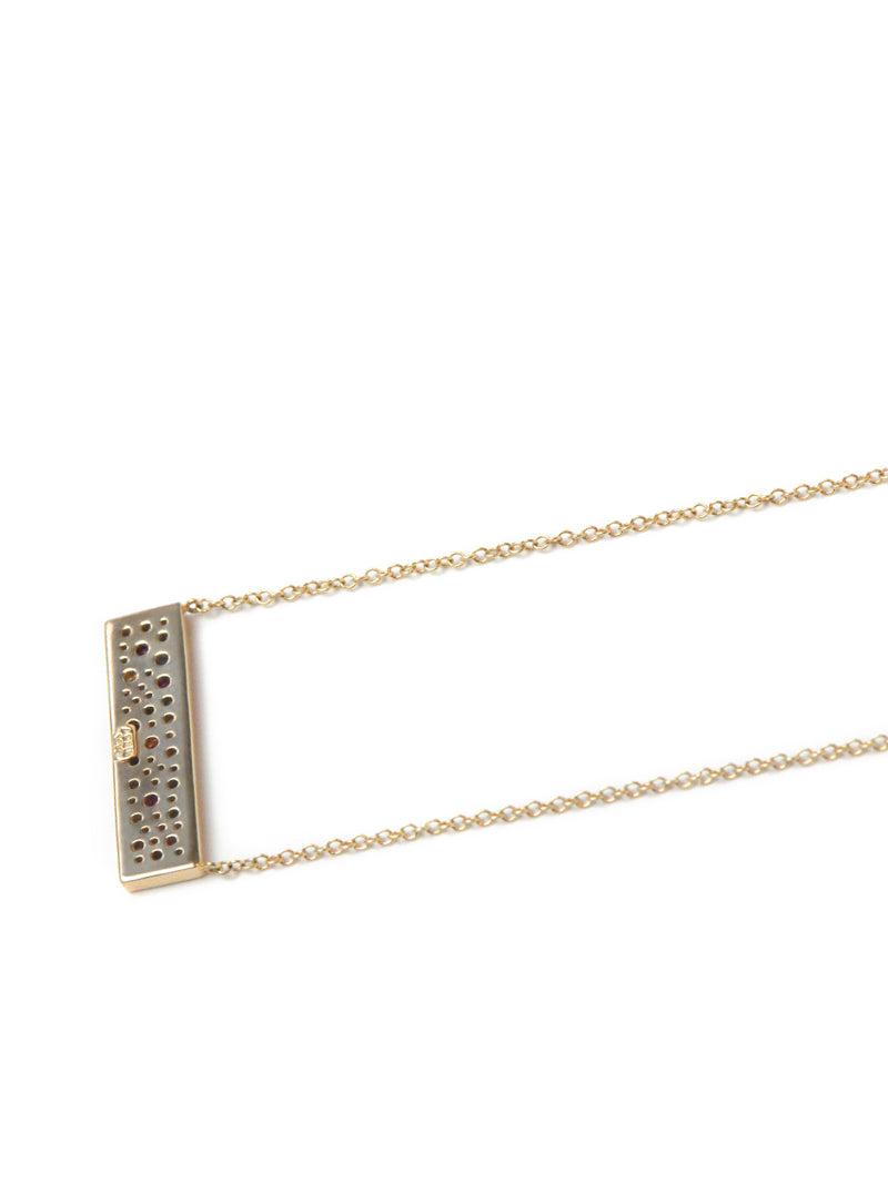 Collier Géométrique Pavé à Plaque Cléo