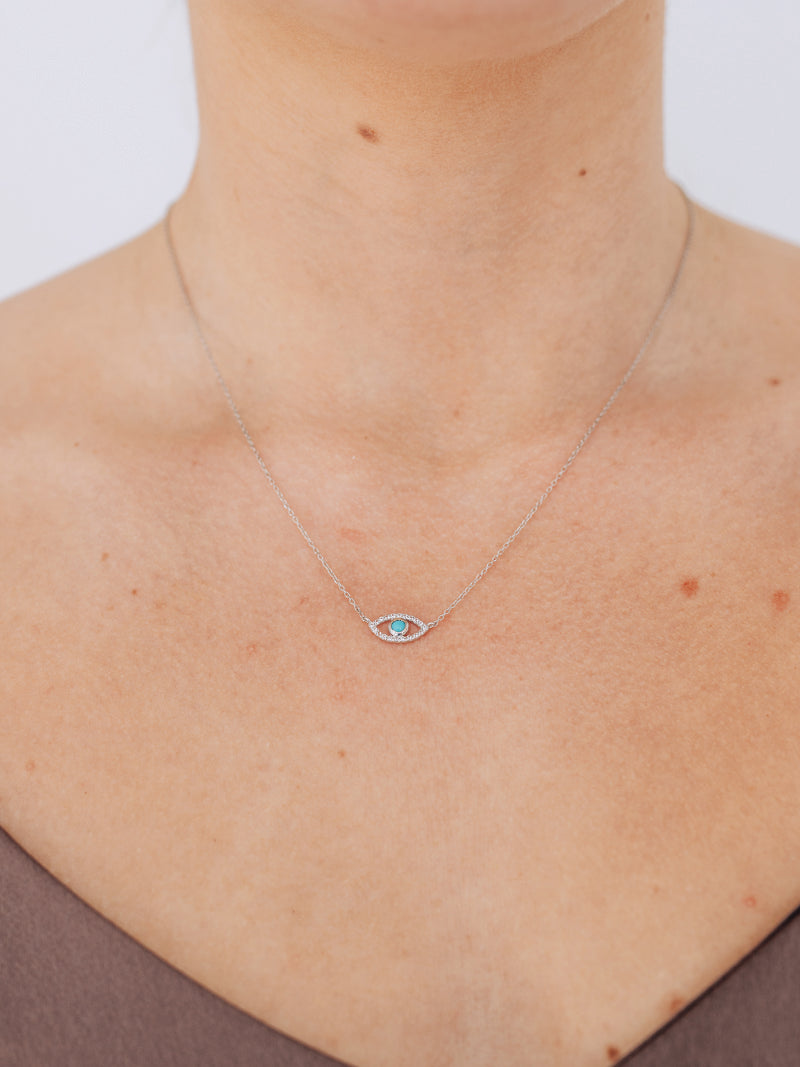Classique Pavé Collier Mauvais Oeil