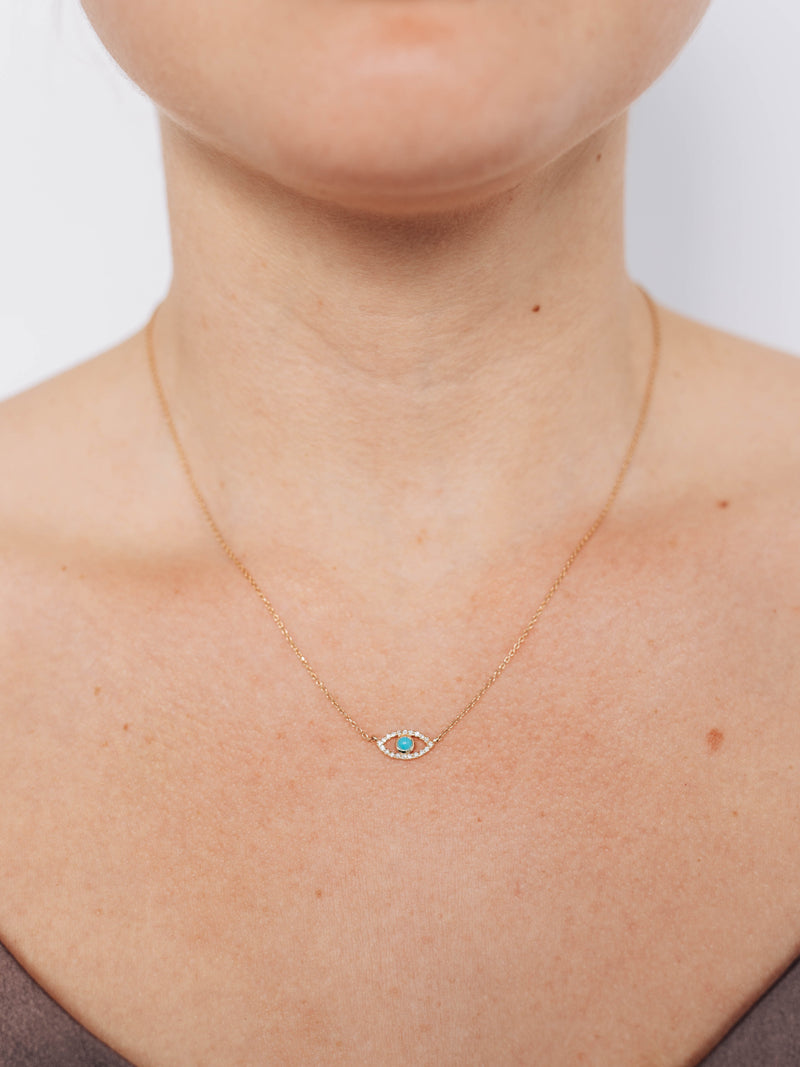 Classique Pavé Collier Mauvais Oeil