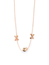 Collier à Stations XOX à Diamant Unitaire Love Letter