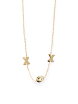 Collier à Stations XOX à Diamant Unitaire Love Letter