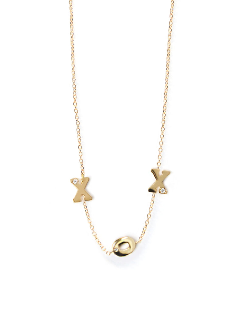 Customizable Love Letter Single Diamond Necklace
