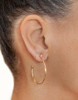 Boucles d'oreilles créoles torsadées or aztèque