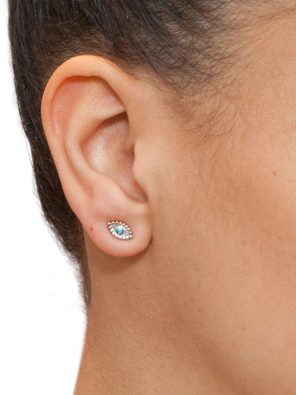 Dew Drop Evil Eye Studs