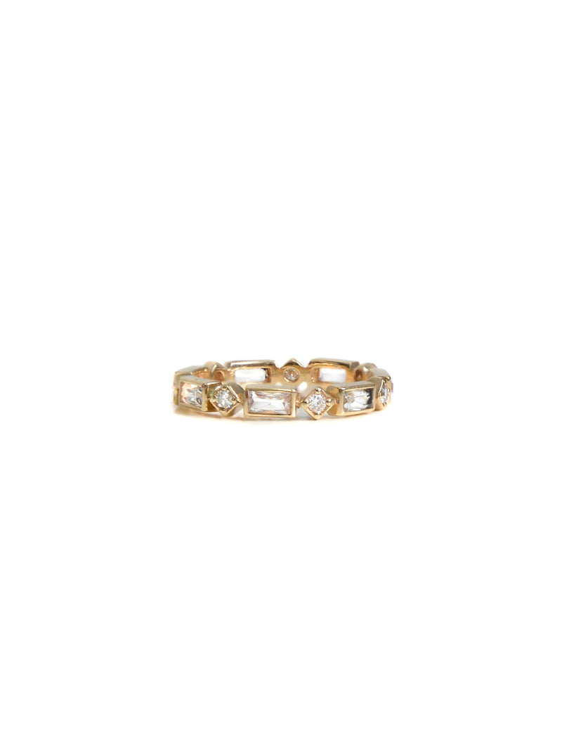 Cléo Geometric Baguette Ring