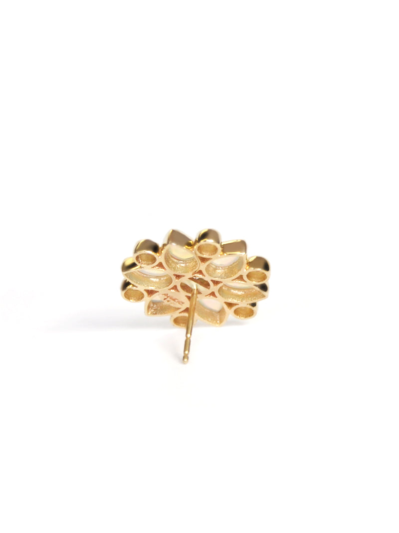 Bezel Bouquet Pétale Boutons D'oreille