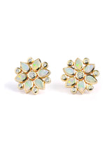 Bezel Bouquet Pétale Boutons D'oreille