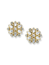 Bezel Bouquet Pétale Boutons D'oreille