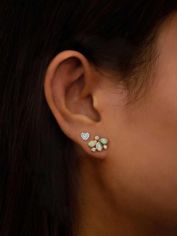 Love Letter Pavé Heart Stud