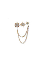 Aztec Morgan North Star Trio Single Chain Earring