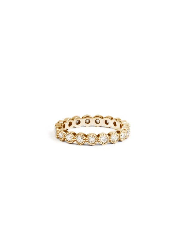 Cléo Milgrain Round Eternity Ring