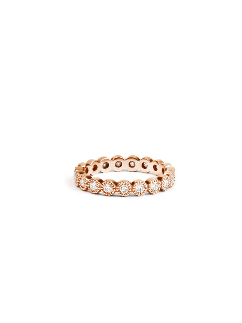 Cléo Milgrain Round Eternity Ring