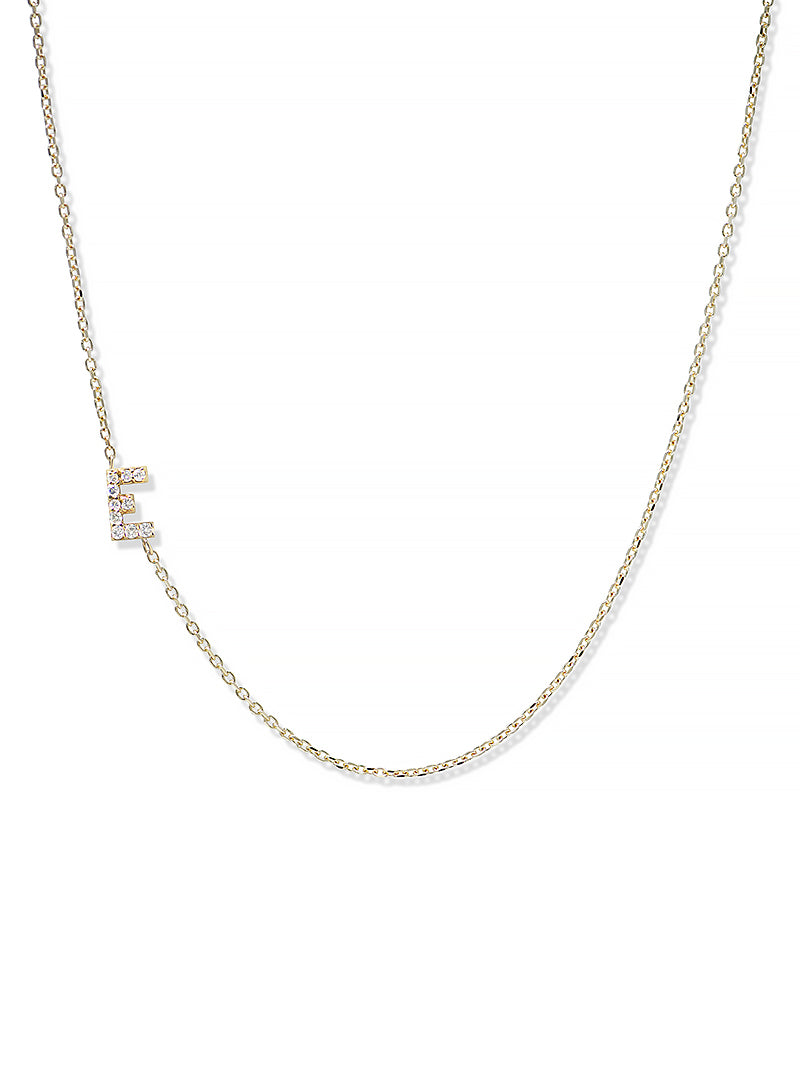 Collier Love Letter Personalisable de A à Z en Pavé