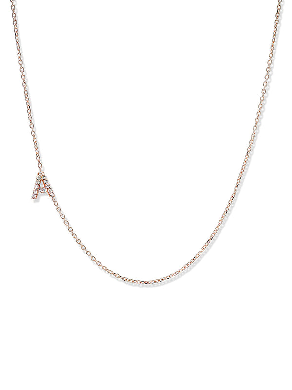 Love Letter Pavé Necklace A to Z
