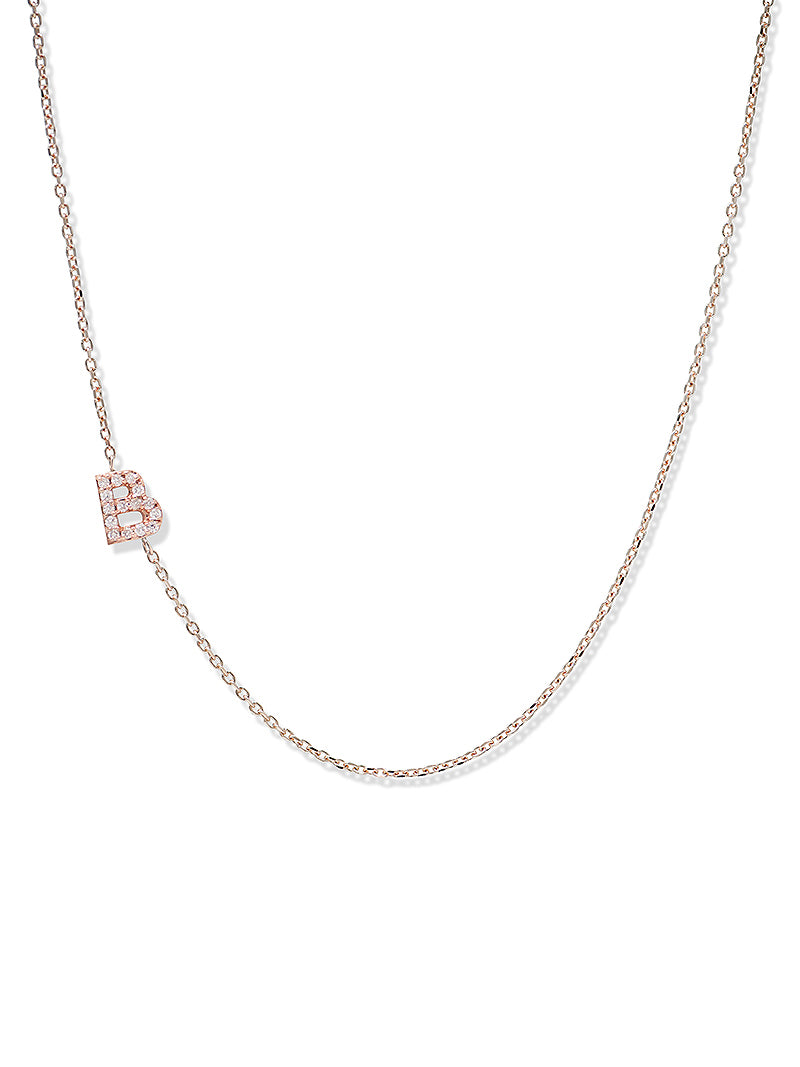 Love Letter Pavé Necklace A to Z