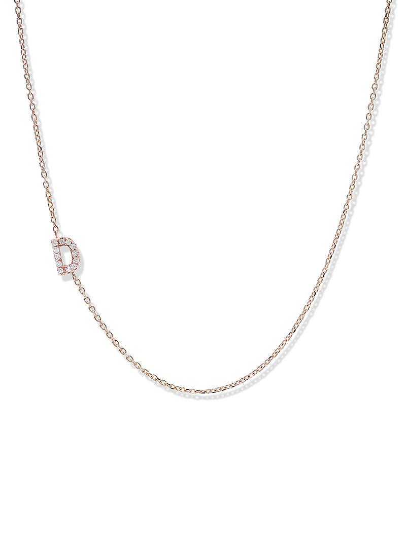 Love Letter Pavé Necklace A to Z