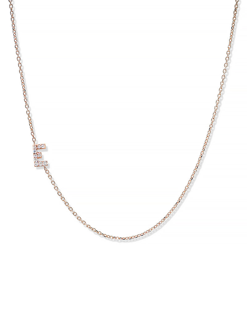 Love Letter Pavé Necklace A to Z
