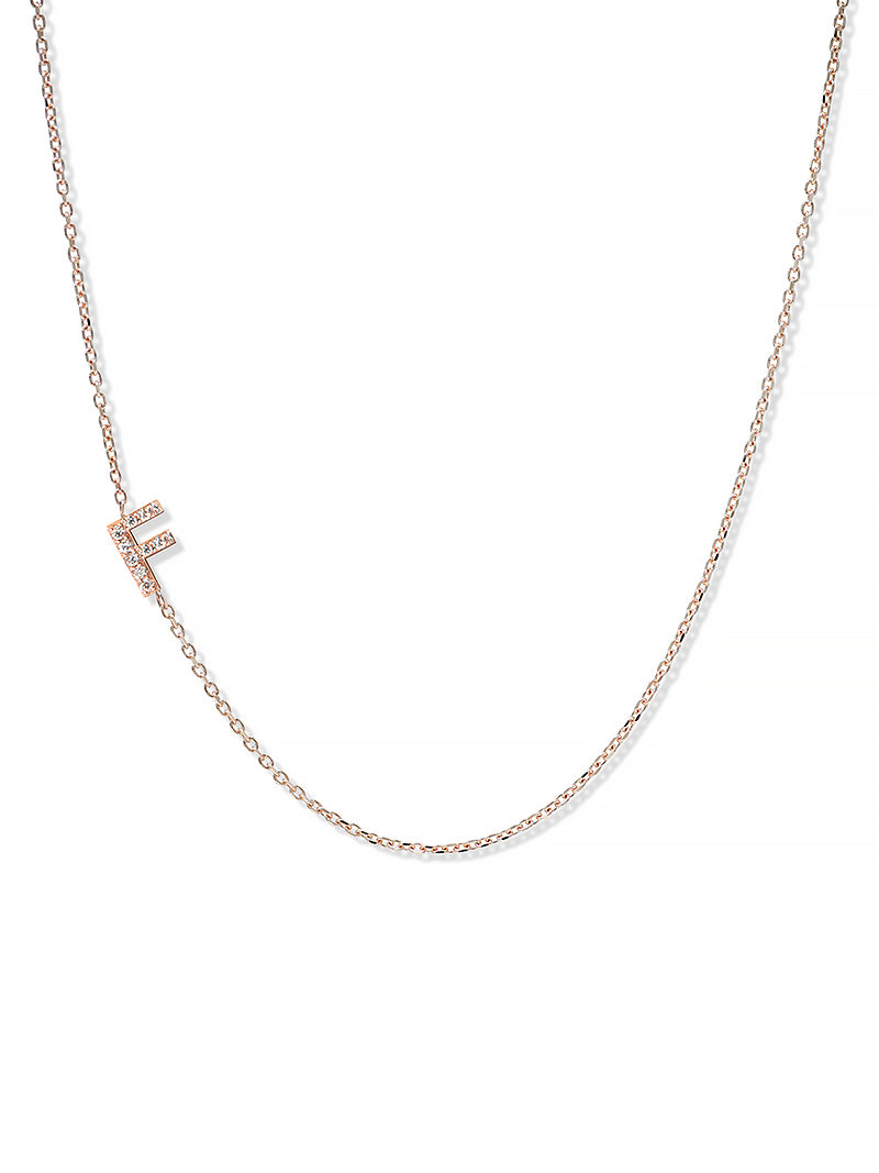 Love Letter Pavé Necklace A to Z