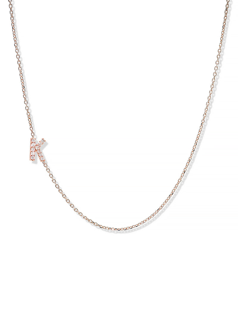 Love Letter Pavé Necklace A to Z
