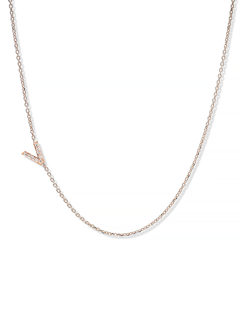 Love Letter Pavé Necklace A to Z