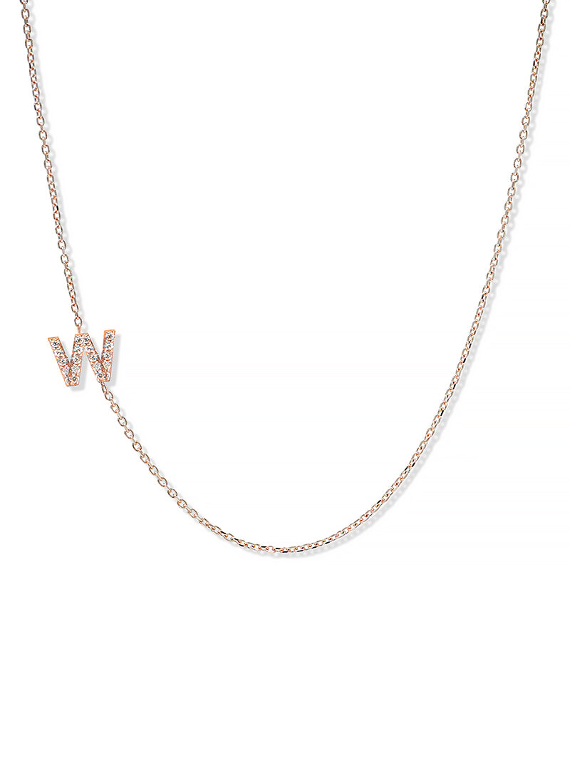 Love Letter Pavé Necklace A to Z