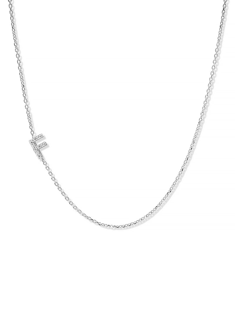 Collier Love Letter Personalisable de A à Z en Pavé
