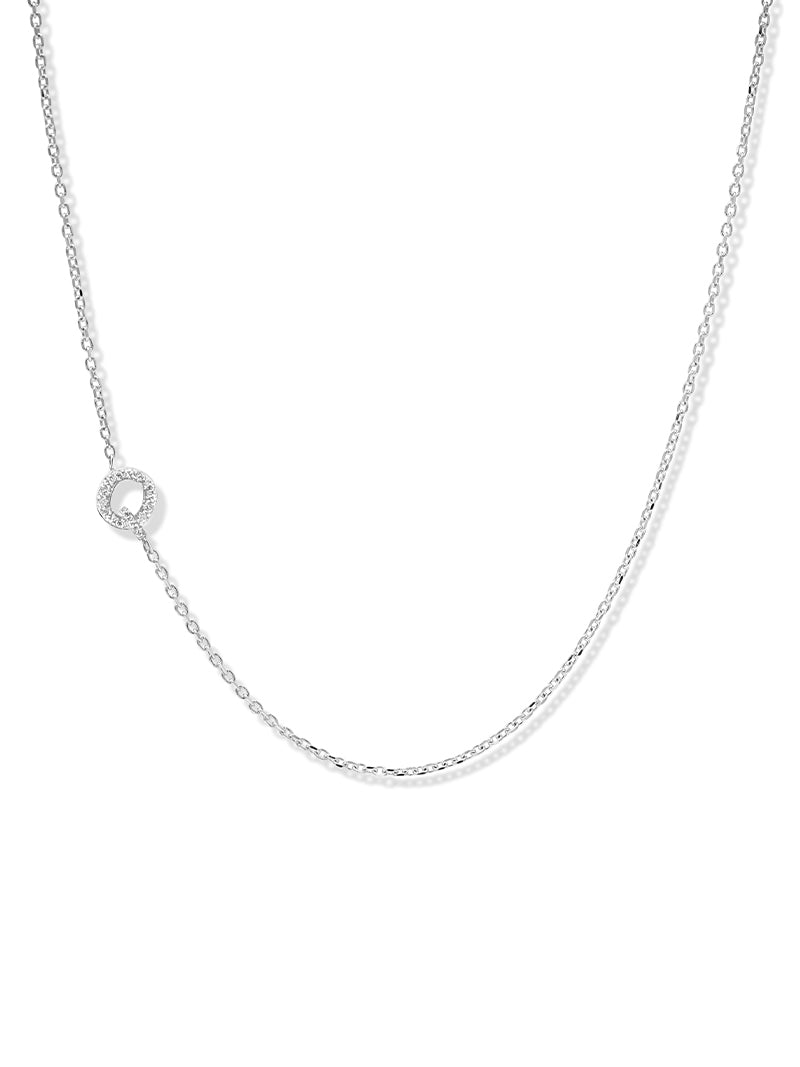 Collier Love Letter Personalisable de A à Z en Pavé