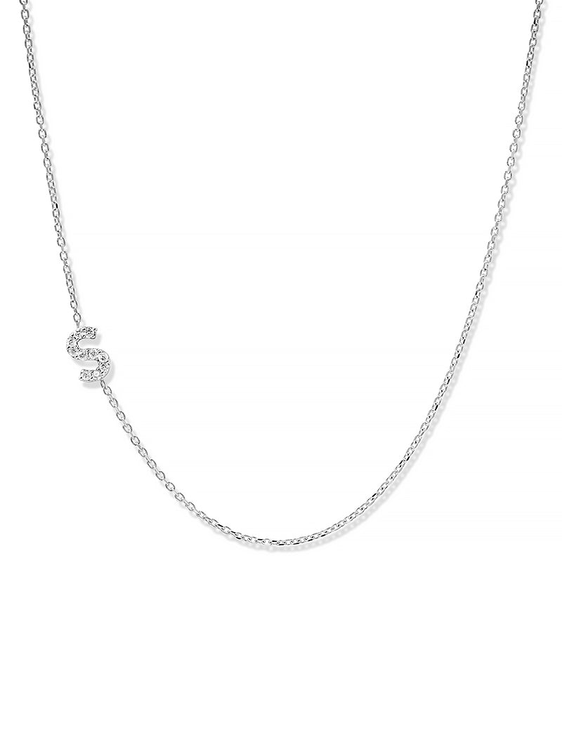 Collier Love Letter Personalisable de A à Z en Pavé