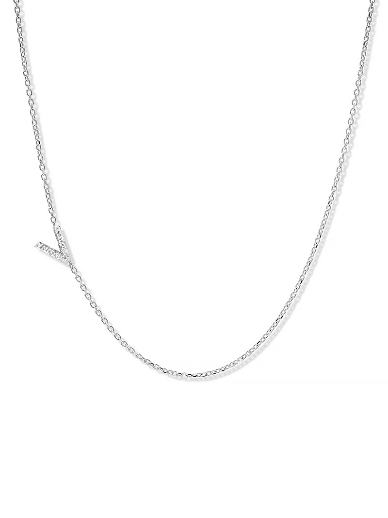 Collier Love Letter Personalisable de A à Z en Pavé