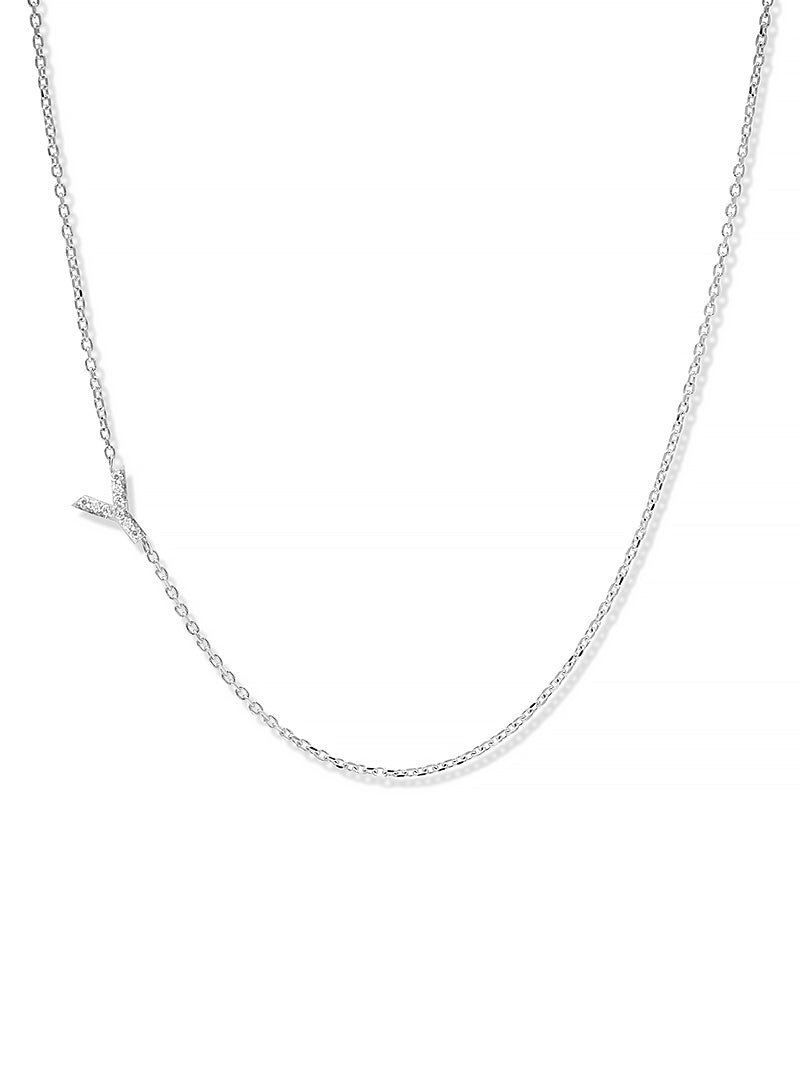 Collier Love Letter Personalisable de A à Z en Pavé