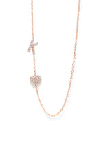 Customizable Love Letter Pavé Necklace A to Z