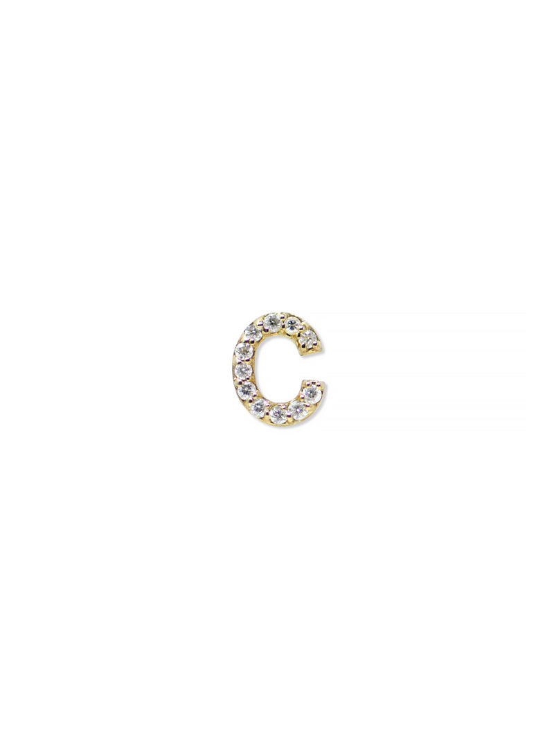 Best Sellers - Love Letter Pavé Initial Stud