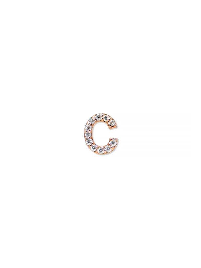 Best Sellers - Love Letter Pavé Initial Stud