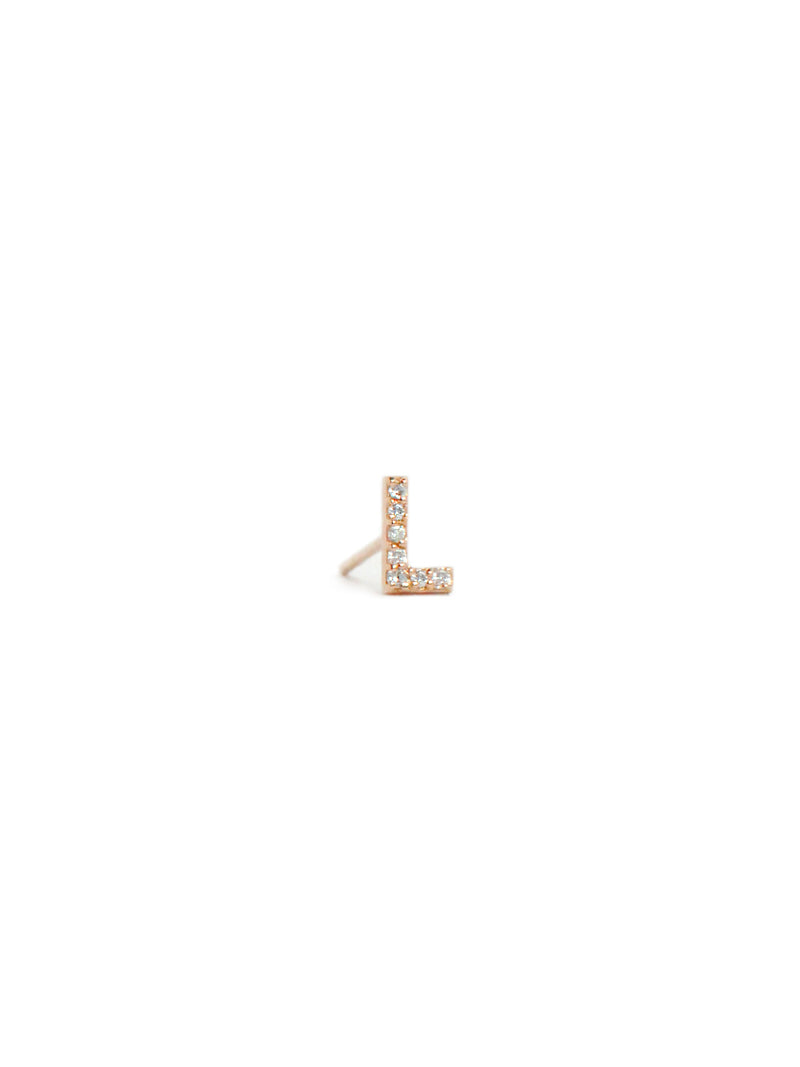 Best Sellers - Love Letter Pavé Initial Stud