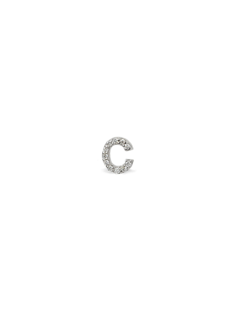 Best Sellers - Love Letter Pavé Initial Stud